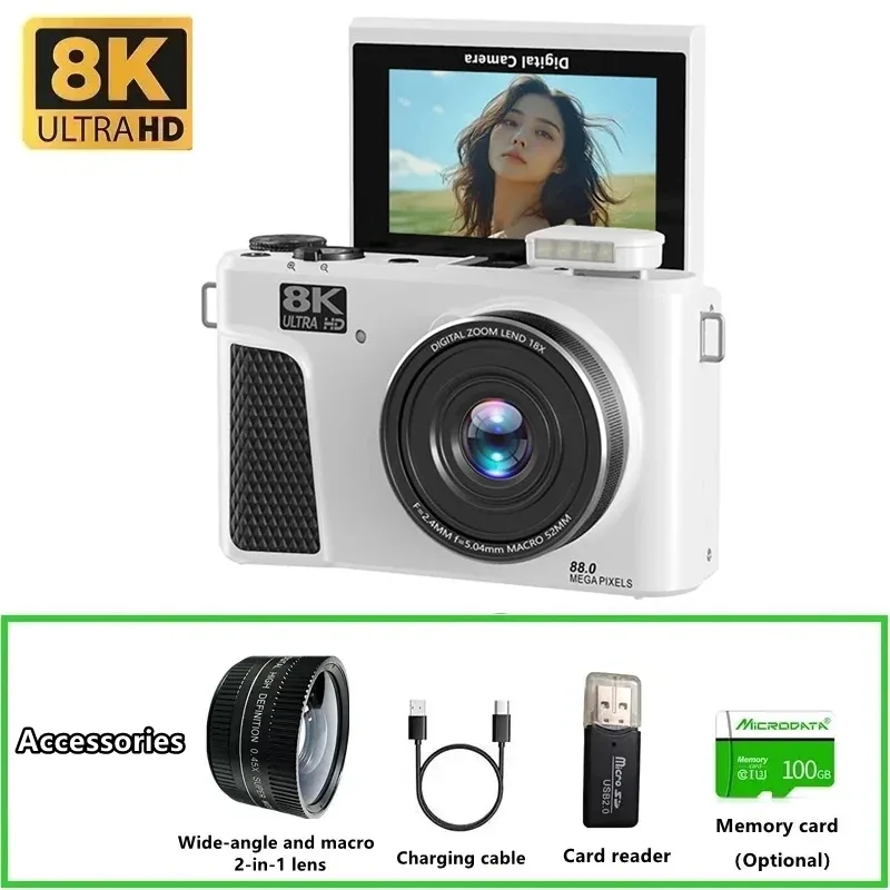 Electronic Gadgets For Home - WD300 8K Digital Camera 88MP video