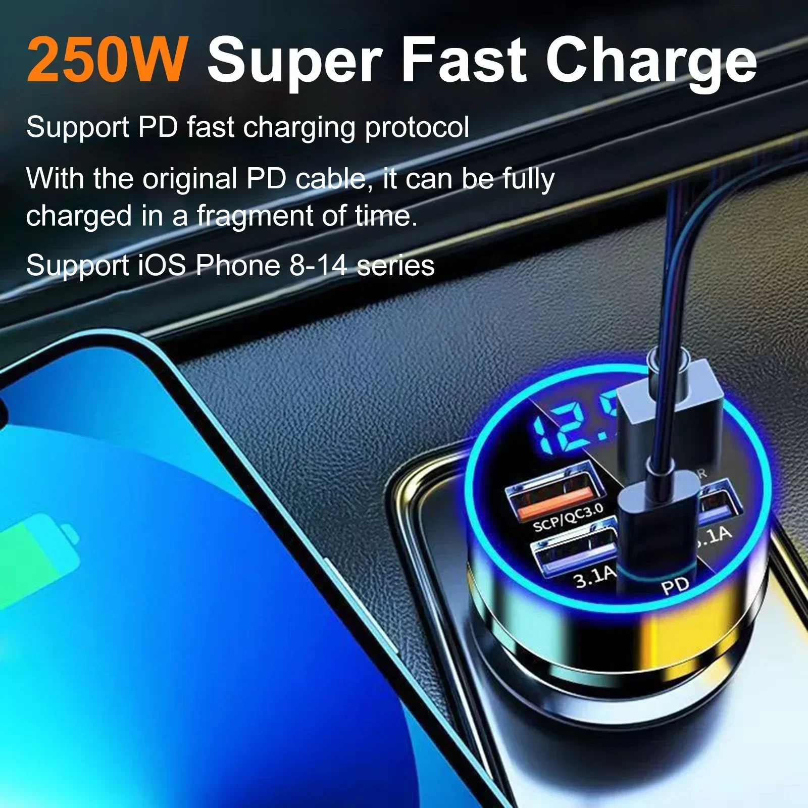 250W Super Fast Charging Car C - Election Electronics & Gadgets Store Woocommerce Theme recension och pris